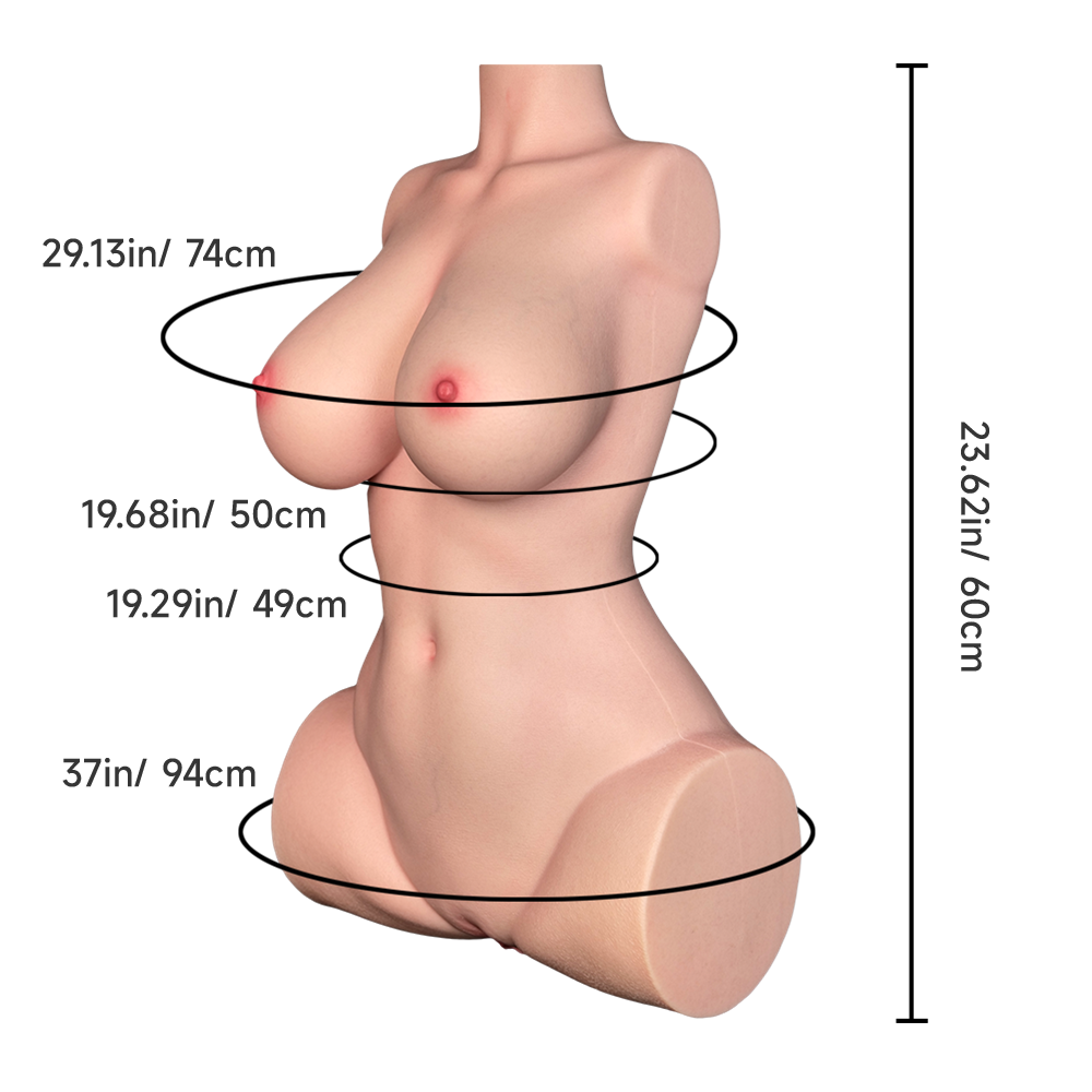 Jessica 33.07LB Lightweight Sex Doll with Big Boobs and Butt Body Data